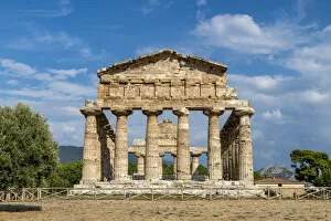 Images Dated 21st September 2020: Temple of Athena, Paestum, Campania, Italy