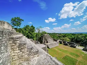 Mythical Prints: Temple at the top of Caana, Caracol Archaeological Site, Cayo District, Belize
