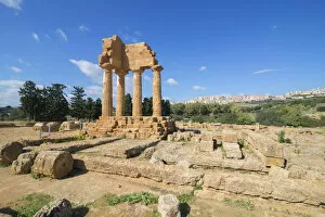 Images Dated 9th May 2016: Temple of Castor, Valley of the Temples, Agrigento, Sicily, Italy