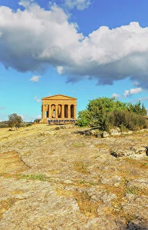 Images Dated 1st August 2023: Temple of Concordia, Valley of Temples, Agrigento, Sicily, Italy