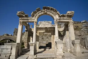 Images Dated 18th January 2008: Temple of Hadrian, Curetes Street, Ephesus, Turkey