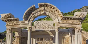 Ephesus Prints: Temple of Hadrian, ruins of ancient Ephesus, Selcuk, Izmir Province, Turkey