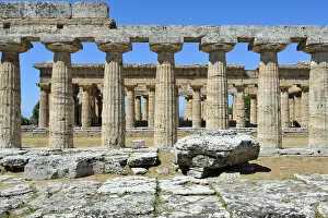 Romans Collection: Temple of Hera II ( or Temple of Neptune or Temple of Poseidon), in Paestum, Province