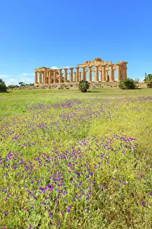 Temple of Hera or Temple E, Selinunte Archaeological Park, Selinunte, Sicily, Italy