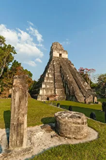 Guatemala Gallery: Temple I known also as temple of the Giant Jaguar, Tikal mayan archaeological site
