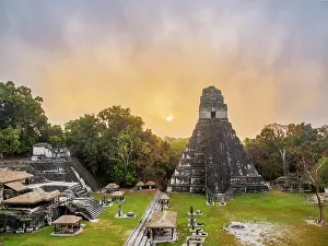 Step Prints: Temple I or Temple of the Great Jaguar at sunrise