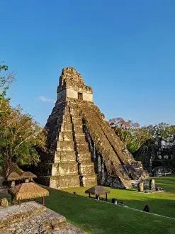 Step Prints: Temple I or Temple of the Great Jaguar at sunset