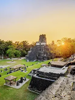 Step Prints: Temple II or Temple of the Masks at sunset