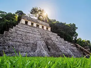 Flare Prints: Temple of the Inscriptions, Palenque Archaeological Site, Palenque, Chiapas State, Mexico