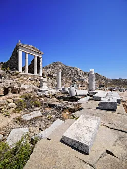 Temple of Isis, Delos Archaeological Site, Delos Island, Cyclades, Greece