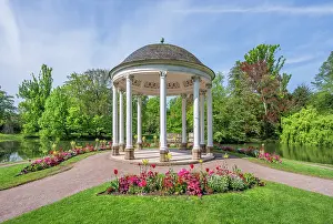 Alsace Lorraine Prints: Temple of Love in the Orangery Park, Strasbourg, Alsace, Bas-Rhin, Grand Est, France