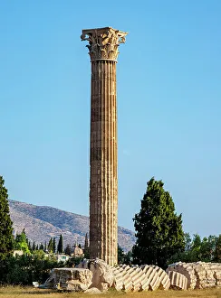 Athina Prints: Temple of Olympian Zeus, Athens, Attica, Greece
