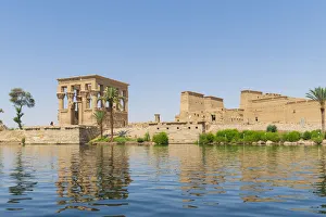 Nubia Prints: Temple of Philae on an island in Lake Nasser, Nile River, Aswan, Egypt, Africa