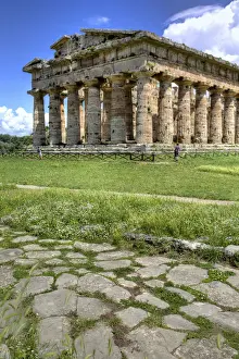 Paestum Prints: Temple of Poseidon (450 BC), Paestum, Campania, Italy