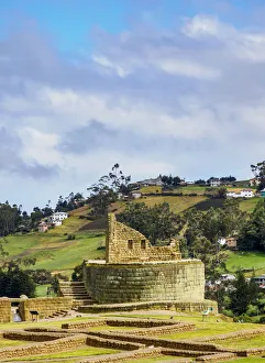 Temple of the Sun, Ingapirca Ruins, Ingapirca, Canar Province, Ecuador