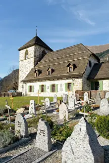 Vaud Prints: Temple de Vers-l'Eglise, Vers-l'Eglise (near Les Diablerets), Vaud, Switzerland