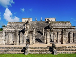 Great City Prints: Temple of the Warriors, Chichen Itza, Yucatan State, Mexico