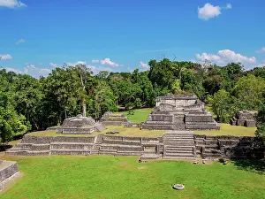 Plaza A Prints: Temple of the Wooden Lintel, elevated view
