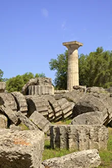 Temple of Zeus, Olympia, Arcadia, The Peloponnese, Greece, Southern Europe Temple of Zeus, Olympia, Arcadia, The Peloponnese, Greece, Southern Europe