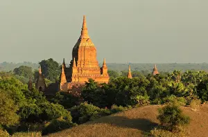 Pagodas Prints: Temples and pagodas, Bagan, Mandalay region, Myanmar (Burma), Asia