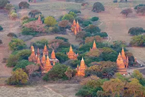 Pagodas Prints: Temples and pagodas from a hot air balloon