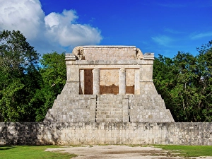 Court Prints: Templo del Hombre Barbado, Chichen Itza, Yucatan State, Mexico