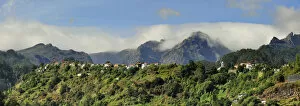 Terra Baptista and the high peaks of Madeira island. Portugal