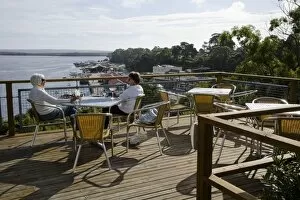 V Iew Collection: The terrace of the Strahan Village Hotel in Strahan
