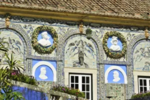 Noble Prints: The Terrace with tiles (azulejos). Palacio dos Marqueses de Fronteira (Palace of