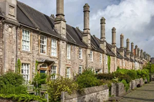 Terraced cottages in Vicars Close, Wells, Somerset