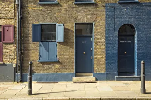 East End Prints: Terraced houses, Brick Lane, London, England, UK