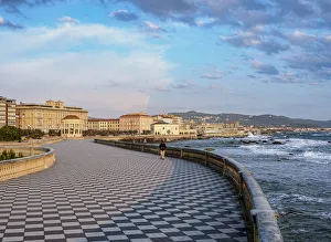 Belvedere Prints: Terrazza Mascagni at sunset, Livorno, Tuscany, Italy