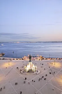 Terreiro do Paco at twilight. One of the centers of the historical city. Lisbon, Portugal