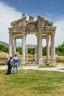 The Tetrapylon or monumental gate-way, Aphrodisias, Aydin, Turkey