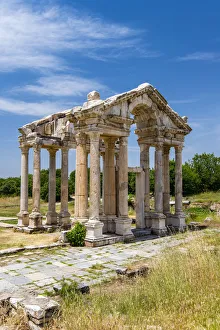 The Tetrapylon or monumental gateaiway, Aphrodisias, Aydin, Turkey