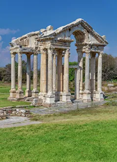 Aydin Province Prints: Tetrapylon, monumental gateway, 2nd century, Aphrodisias, Geyre, Aydin Province, Turkey