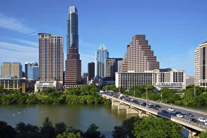 Images Dated 14th June 2017: Texas, Austin, Lady Bird Lake, Colorado River, Congress Avenue Bridge