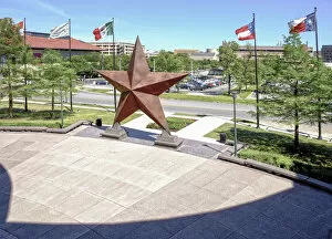 Texas, Austin, Lone Star Bronze Sculpture, Bullock Texas State History Museum, Lone