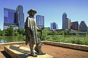 Texas, Austin, Stevie Ray Vaughn Statue, Ann & Roy Butler Park, Lady Bird lake