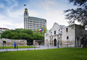 Mission Prints: Texas, San Antonio, 1836 Alamo, Mission Style, 1924 Gothic Revival Medical Arts Building