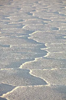 Atacama Prints: Texture of the Salinas Grandes Salt Flats at sunset