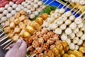 Markets Gallery: Thai food grill sticks, Bangkok, Thailand