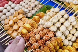 Bangkok Gallery: Thai food grill sticks, Bangkok, Thailand