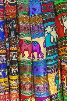 Thailand, Bangkok, Chatuchak Market, Colourful Sarongs