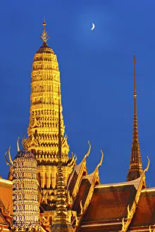 Bangkok Gallery: Thailand, bangkok, Grand Palace, Wat Phra Kaeo at night