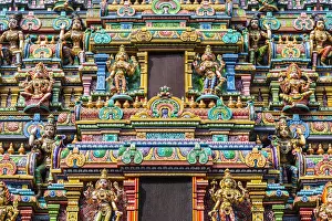 Silom Area Prints: Thailand, Bangkok, Silom Area, Sri Mariamman Hindu Temple, exterior