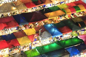 Thailand, Bangkok, Talad Rod Fad Ratchada (Train night market)