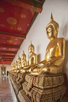 Images Dated 18th February 2011: Thailand, Bangkok, Wat Pho, Buddha Statues