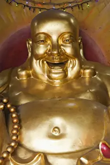 Buddha Head Prints: Thailand, Bangkok, Wat Trimit, Happy Buddha Statue