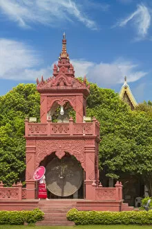 Images Dated 8th April 2021: Thailand, Lamphun, Wat Phrathat Haripunchai Woramahawihan